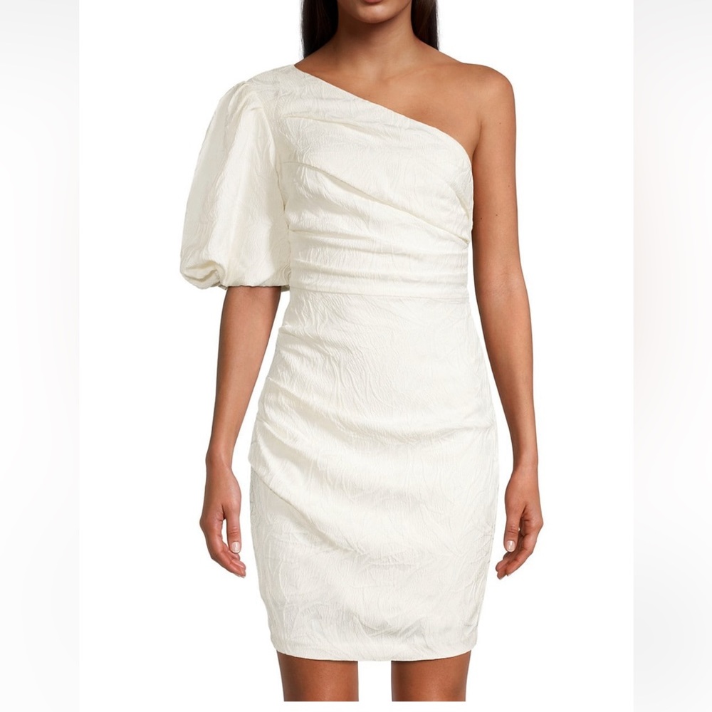 One33 Social Jacquard One-Sleeve Mini Dress Size 2